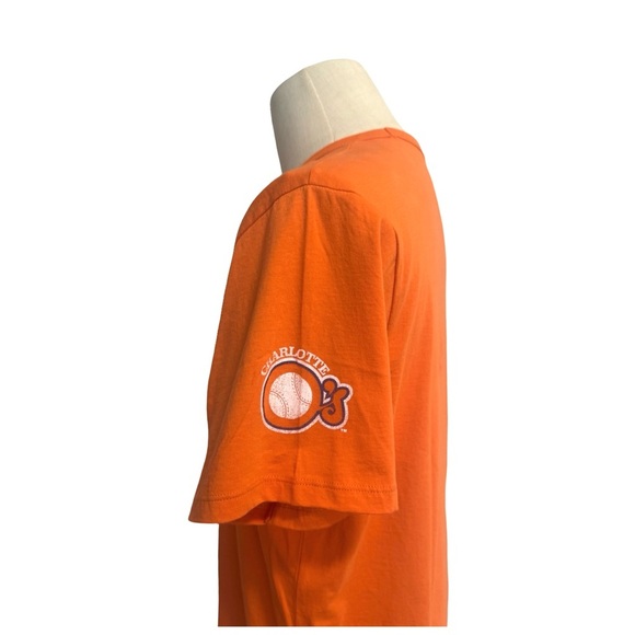 Ebbets Field Flannels Orange Short Sleeve Tee Orioles Design - Picture 7 of 11